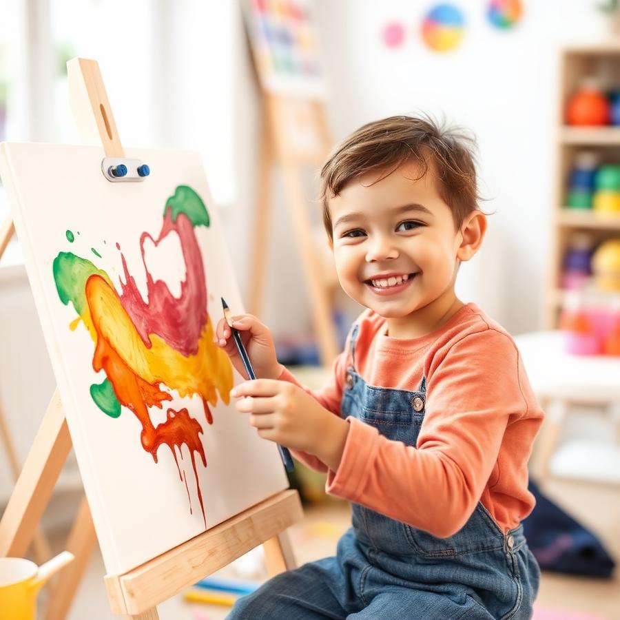 Child enjoying creative play